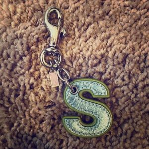 Coach letter S keychain